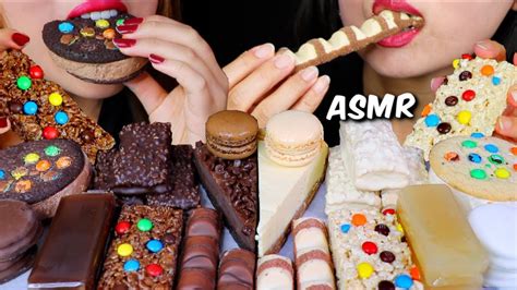 ASMR CHOCOLATE CHEESECAKE M M S ICE CREAM RICE KRISPIES OREO KINDER