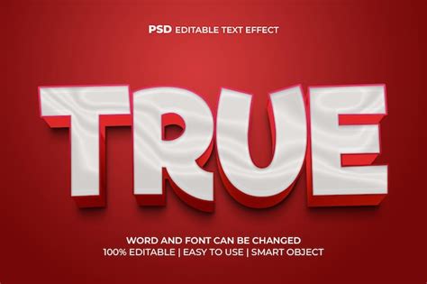 Verdadeiro Efeito De Texto 3d PSD Premium