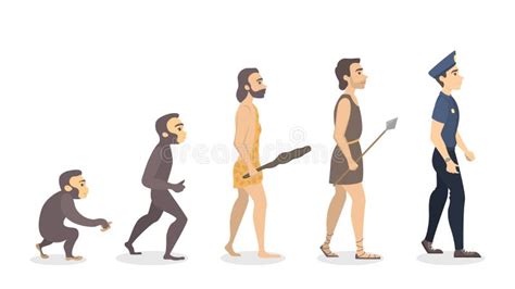 Evolution of man. stock vector. Illustration of person - 109283942