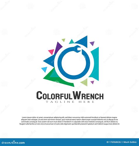 Logotipo De Engenharia Conceito De Chave Inglesa Colorida ícone De