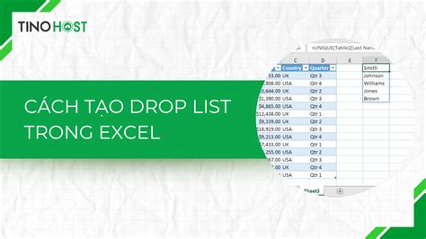 Cách tạo drop list trong Excel nhanh chóng đơn giản