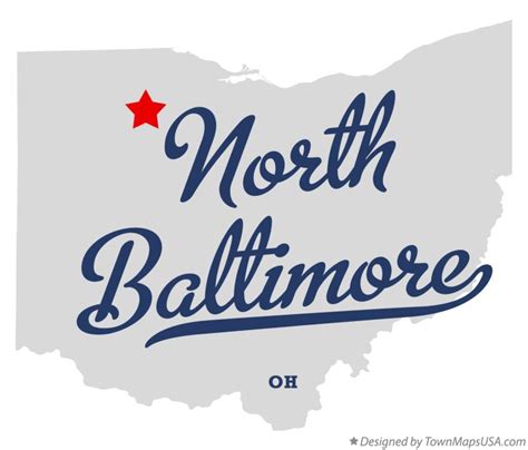 Map of North Baltimore, OH, Ohio