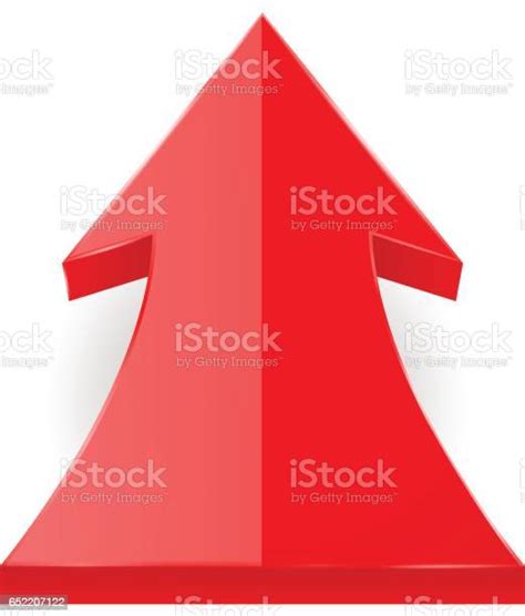 Red Arrow 3d Shiny Up Web Icon Stock Illustration Download Image Now