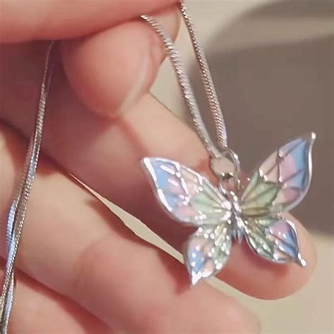 Necklaces Female Colorful Butterfly Vitality Fashion Niche Design