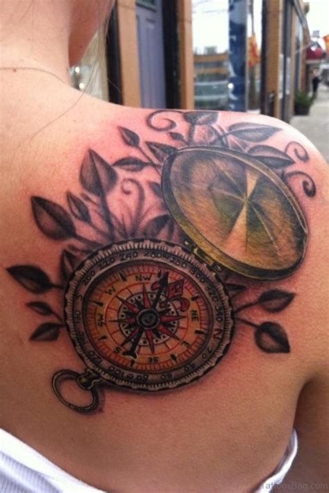 Amazing Compass Tattoos On Shoulder