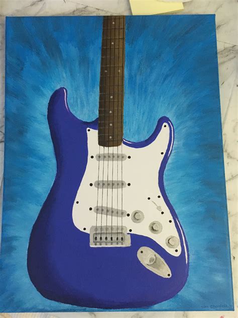 electric guitar canvas painting | Guitar art painting, Guitar painting ...