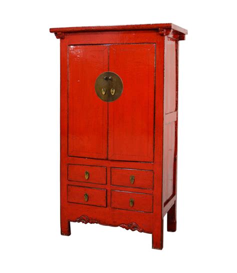 Antique Chinese Wedding Cabinet Red High Gloss W Xd Xh Cm