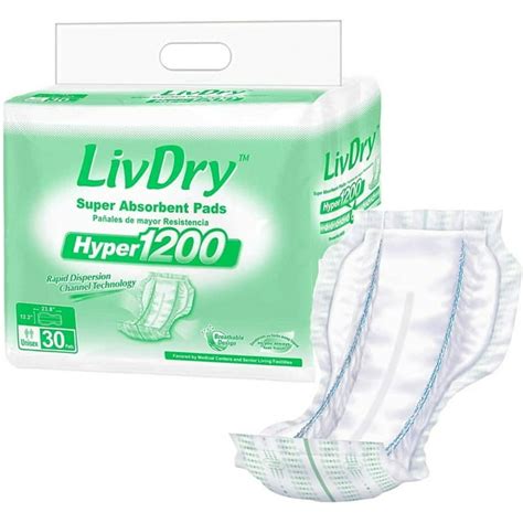 Livdry High Absorbency Incontinence Undergarments Pad Insert Hyper