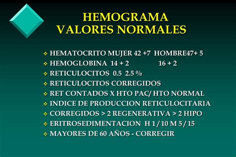 Valor Es Normales De Hemograma