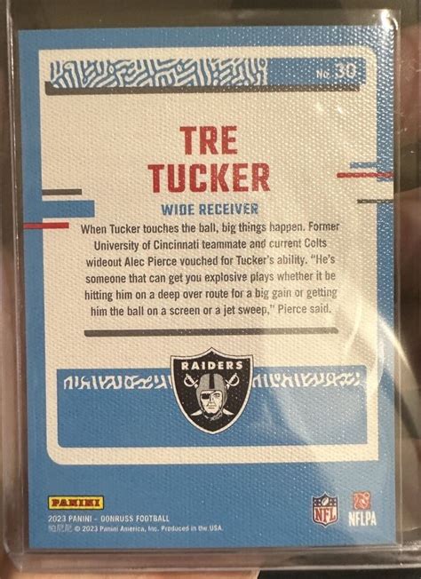 Tre Tucker Rated Rookie Canvas Portrait Panini Donruss Football