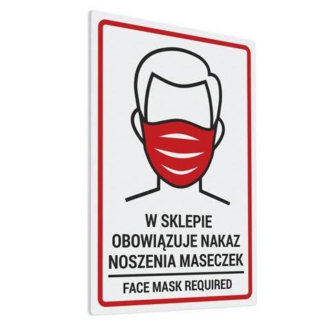 W Sklepie Obowiązuje Nakaz Noszenia Maseczek 2030 graficzny pro