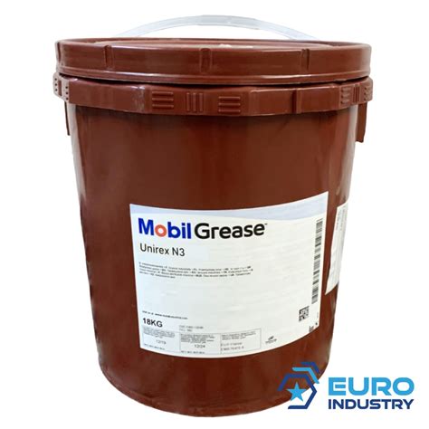 Mobil Unirex N3 High Temperature Bearing Grease 18kg Online Purchase Euro Industry