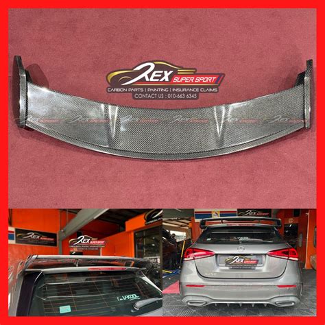 Mercedes Benz Hatchback A Class W177 A180 A200 A250 A35 A45s Spoiler Amg Carbon Abs Black Rear