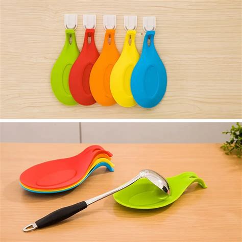 Core Kitchen Silicone Utensils Silicone Heat Resistant Spoon Fork Mat