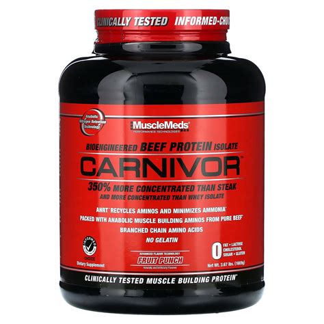 Musclemeds Carnivor Bioengineered Beef Protein Isolate Fruit Punch