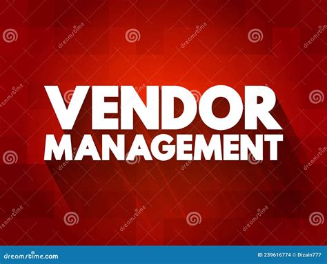 Vendor Management Process Royalty Free Stock Image Cartoondealer