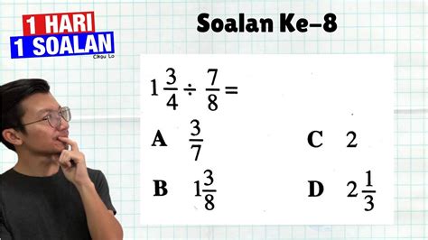 Bahagi Pecahan Matematik Tahun 6 Kertas 1 1 Hari 1 Solan Youtube