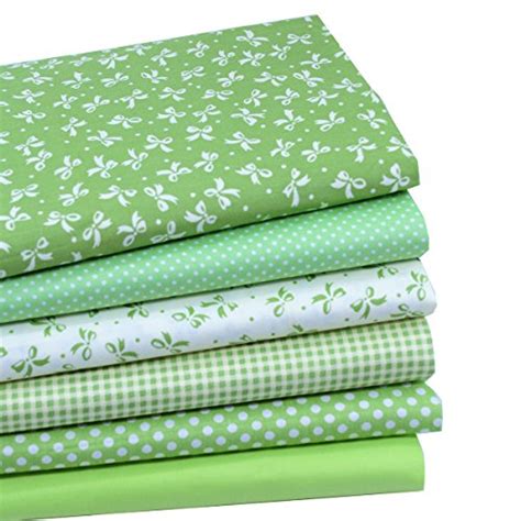 Inee Green Fat Quarters Fabric Bundles Quilting Fabric For Sewing