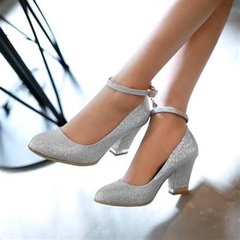 Silver Closed Toe Pumps Flash Sales Bellvalefarms