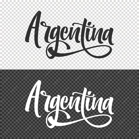 Premium Vector | Argentina lettering clipart element design