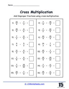 Cross Multiplication Worksheets - 15 Worksheets.com