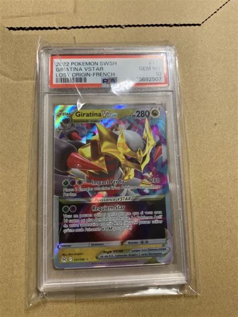 CARTE POKÉMON GIRATINA Vstar 131 196 Origine Perdue EB11 FR PSA 10