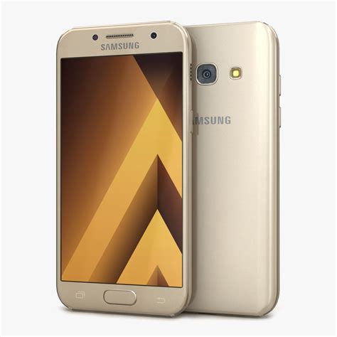 Samsung Galaxy A3 2017 Gold Sand 3D Model $49 - .3ds .c4d .fbx .obj ...