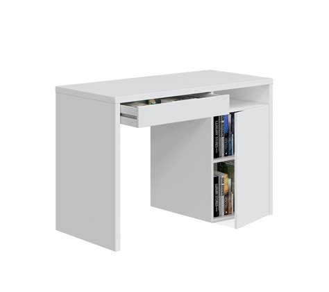 Bureau En Mélaminé Coloris Blanc Artik Hauteur 75 X Longueur 108 X