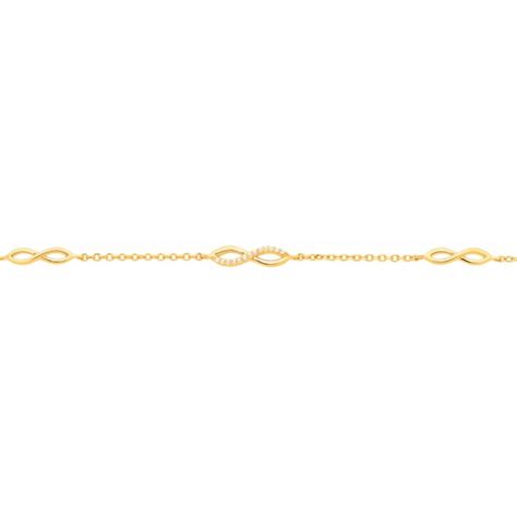 Bracelet Infini Plaqu Or Jaune Malique Fr