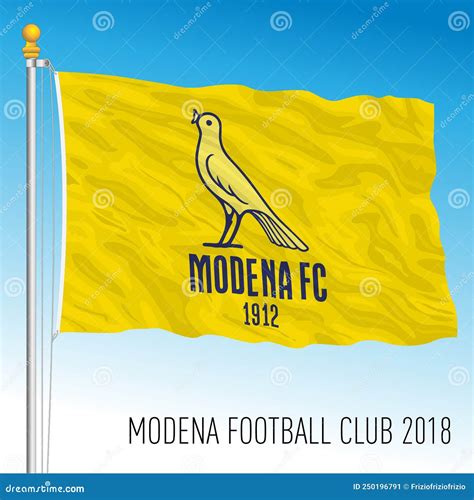 Modena Football Club 2018 Flag With New Logo Cartoon Vector ...