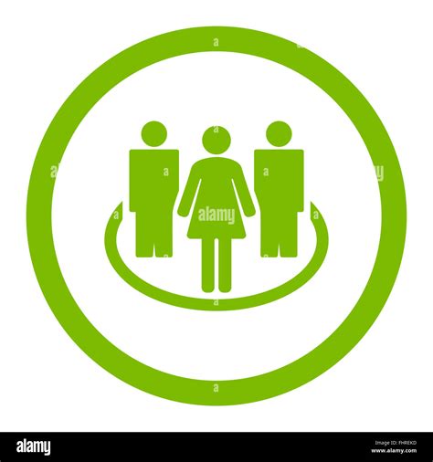 Society Flat Eco Green Color Rounded Vector Icon Stock Photo Alamy