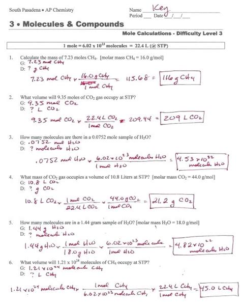 Molar Mass Worksheet And Stunning Molar Mass Chem Worksheet 11 2 | Free ...