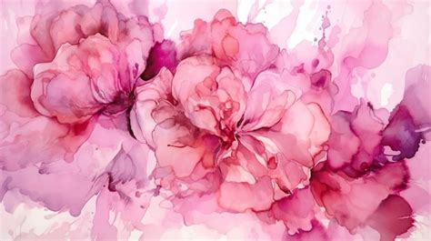 Premium AI Image | Abstract pink rose color painting by watercolor ...