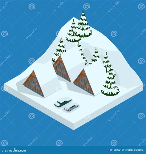 Skiers On A Slope Cartoon Vector CartoonDealer 6661087