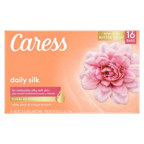 Caress Silkening Beauty Bar Daily Silk Soap 3 75 Ounce Bath Pack 16