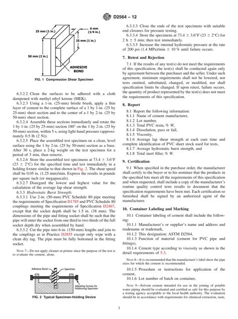 Astm D Standard Specification For Solvent Cements For Poly