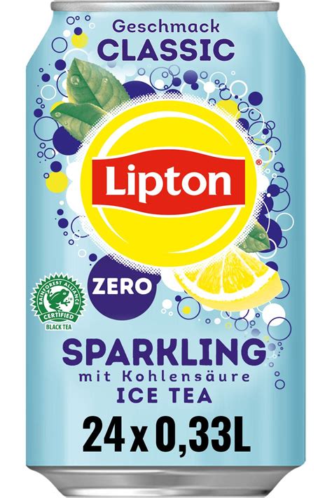 Lipton Ice Tea Sparkling Zero Classic Kohlens Urehaltiger Eistee Mit