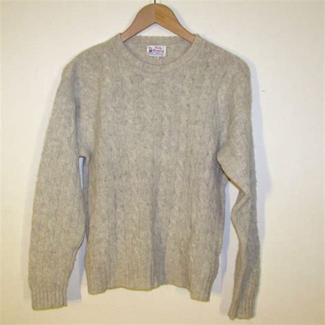 vintage shetland wool sweater women's cable sweater by avaVintage