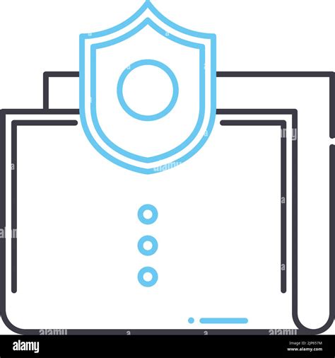 Confidential Information Line Icon Outline Symbol Vector Illustration