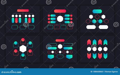 Flow Charts Infographic Hierarchy Organization Block Schemes With