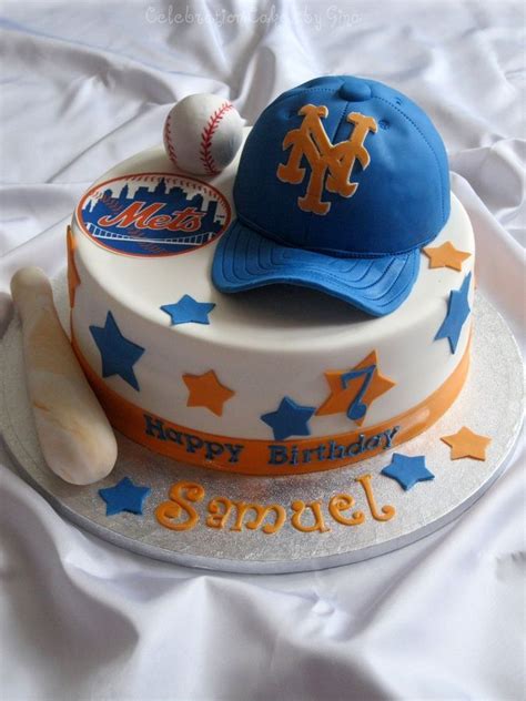 Ny Mets Birthday Cake — Baseball Mlb Baseball Birthday Cakes