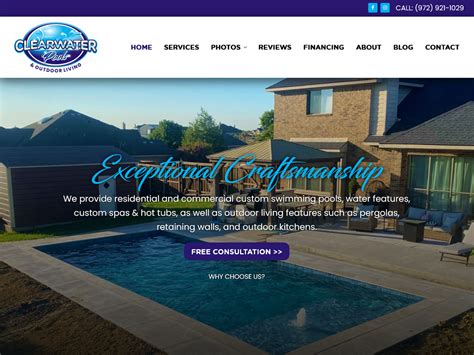 Clearwater Pools & Outdoor Living Launches Website | Clearwater Pools & Outdoor Living