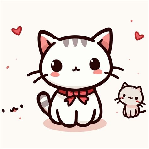 Premium Vector | Cute kawaii cat cartoon vector