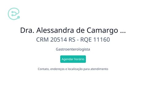 Dra Alessandra De Camargo Poy Gastroenterologista Em Porto Alegre Rs