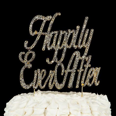 Happily Ever After Wedding Cake Topper Gold Fairytale Princess