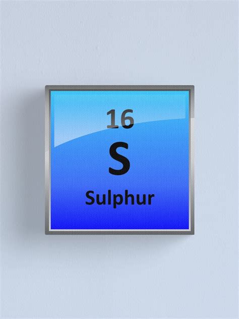 "Sulphur Periodic Table Element Symbol" Canvas Print by sciencenotes ...