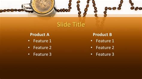 Free Coffee Beans Up and Down PowerPoint Template - Free PowerPoint Templates