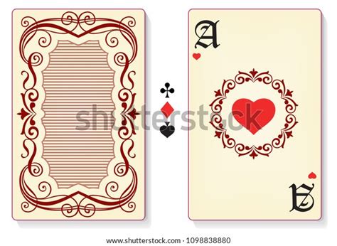 Playing Card Template Stock Vector (Royalty Free) 1098838880 | Shutterstock