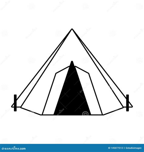 cone Isolado Da Barraca De Acampamento Ilustração do Vetor