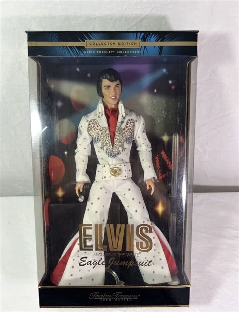 Mattel Barbie Elvis Presley White Eagle Jumpsuit Timeless Treasures Doll 2000 Ebay